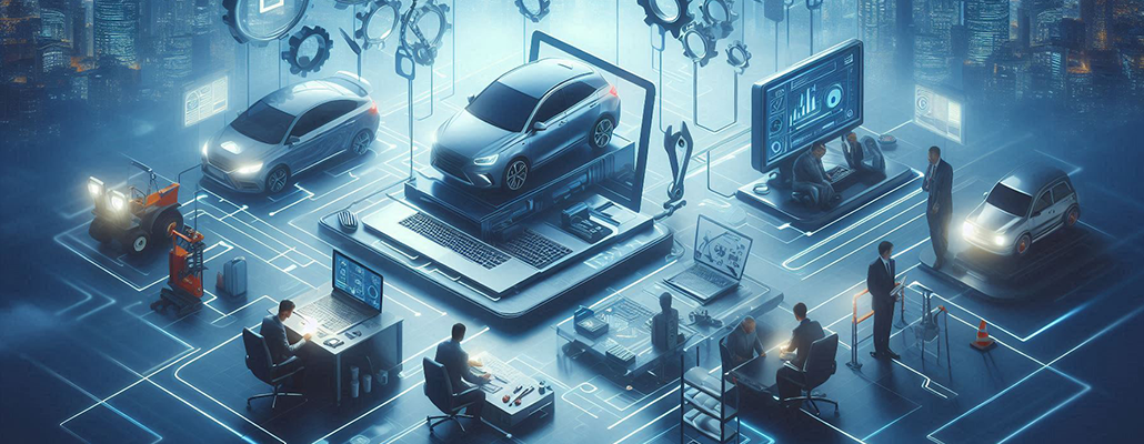 IT professionals working on automotive systems.