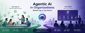 Diagram of bottom-up vs top-down AI governance model